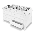 White lacquered 12-drawer Babyfoot table