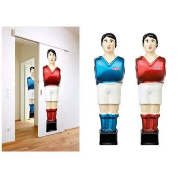 Sticker joueur géant rouge (colle sur face avant) – H : 185 cm