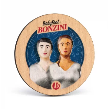 Imán de madera « Madame & Monsieur Bleus »