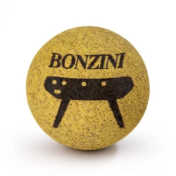 Bola de corcho amarillo con logo Bonzini