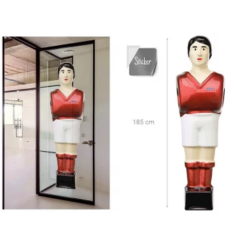 Giant player sticker in blue or red (“Front”) - H: 185 cm
