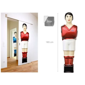Giant player sticker in blue or red (“Back”) - H: 185 cm
