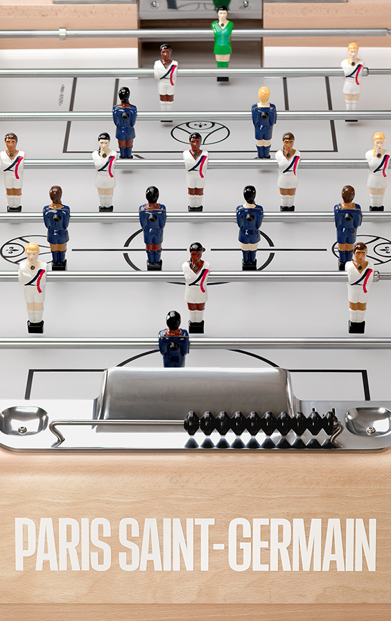 Babyfoot B90 PSG x Bonzini - Vue en enfilade