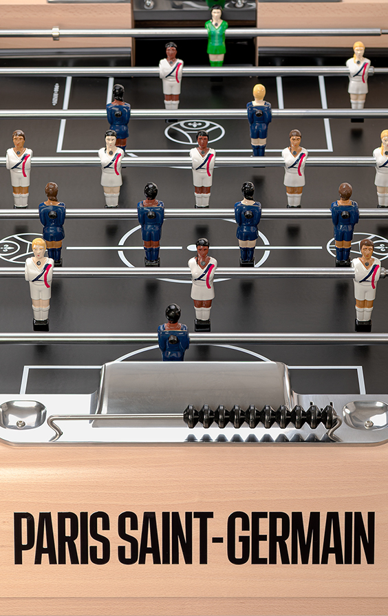 Babyfoot B90 PSG x Bonzini - Vue en enfilade 