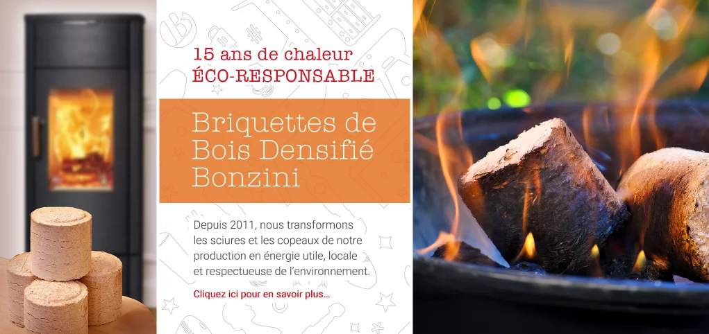 Briquettes de bois densifié, 15 ans de chaleur éco-responsable