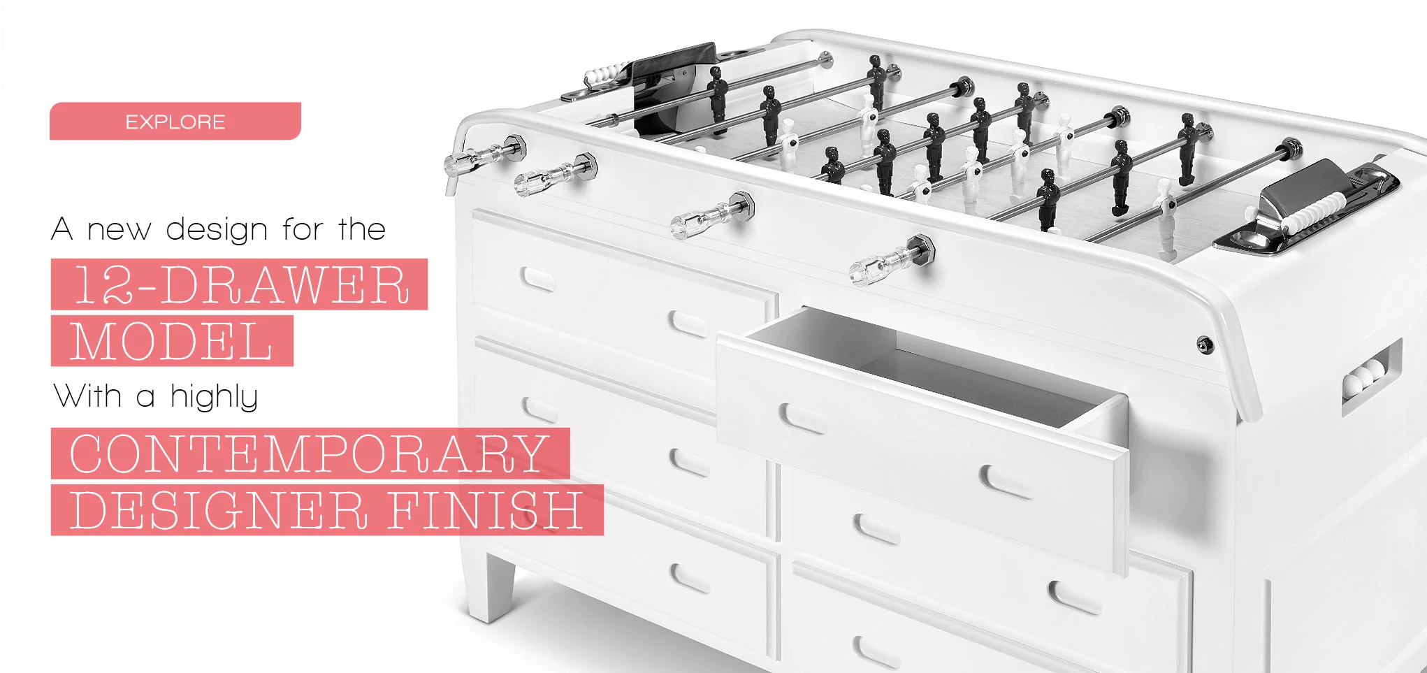 Explore A new design for the 12-drawer model With a Highly Contemporary Designer finish