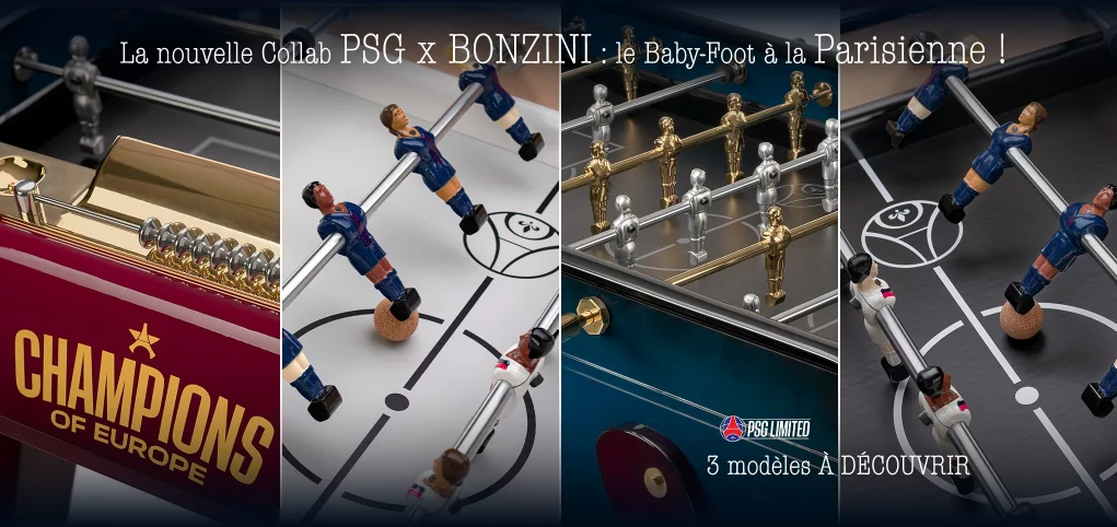 Découvrez les baby-foots de la Collab PSG X Bonzini