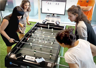 Connected Foosball game
