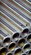 Metal tubes for table football bars