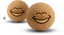 2 smiling Bonzini table footballs