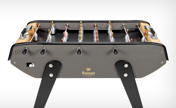 the table football for the champagne brand ruinart